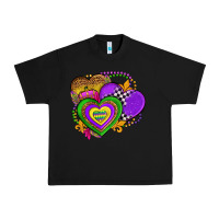 Black mardi gras heart olivia Urban Heavy Tee - OliviaCreatesArt