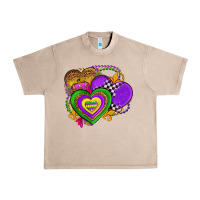 Mardi Gras Heart Olivia Urban Heavy Tee | Teevron