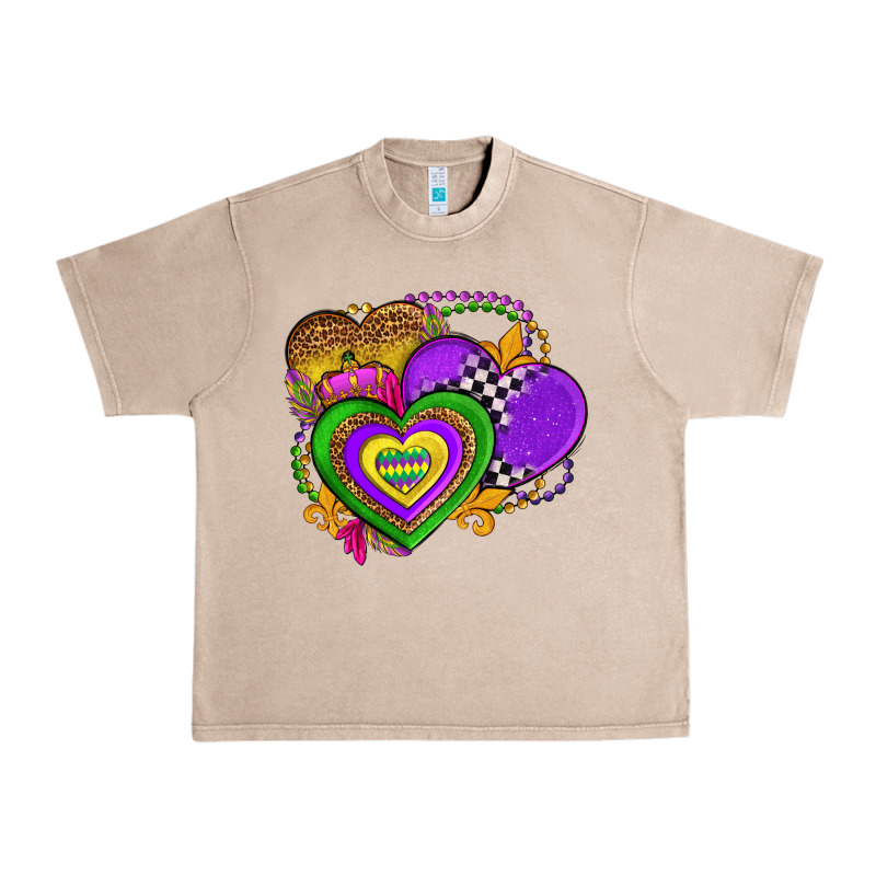 Mardi Gras Heart Olivia Urban Heavy Tee by OliviaCreatesArt | Teevron