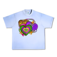 Grape Ice mardi gras heart olivia Urban Heavy Tee - OliviaCreatesArt