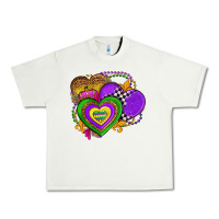 Pistachio mardi gras heart olivia Urban Heavy Tee - OliviaCreatesArt