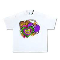White mardi gras heart olivia Urban Heavy Tee - OliviaCreatesArt