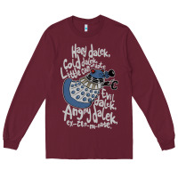 Burgundy Little can of hate movie special dalek Long Sleeve Tee - maiPhamDesign