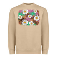 Mushroom easter daisy background Heavyweight Sweatshirt - Artiststas