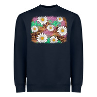 Navy easter daisy background Heavyweight Sweatshirt - Artiststas