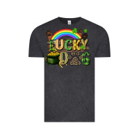 Vintage Black Lucky dog St. Patrick's Day Vintage Tee - CowGirlArtShop