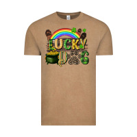 Vintage Coffee Lucky dog St. Patrick's Day Vintage Tee - CowGirlArtShop