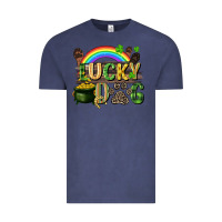 Vintage Denim Lucky dog St. Patrick's Day Vintage Tee - CowGirlArtShop