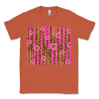 Copper glitter pink stripe leopard pattern with flowers Classic Tee - TumblerDesignByShophia