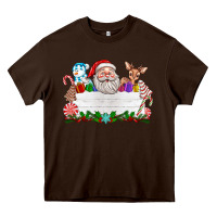 Chocolate Brown custom name christmas Heavy Core Tee - texasbilliewilder