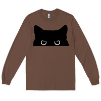 Chestnut Peeking Cat Long Sleeve Tee - maiPhamDesign