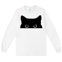 White Peeking Cat Long Sleeve Tee - maiPhamDesign