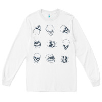 White Skulls Long Sleeve Tee - maiPhamDesign