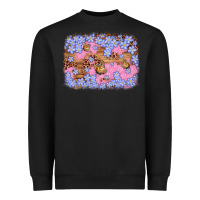 Black easter butterfly leopard background Heavyweight Sweatshirt - Artiststas