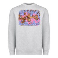 Heather Grey easter butterfly leopard background Heavyweight Sweatshirt - Artiststas