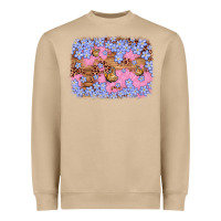 Mushroom easter butterfly leopard background Heavyweight Sweatshirt - Artiststas