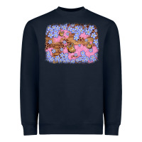 Navy easter butterfly leopard background Heavyweight Sweatshirt - Artiststas