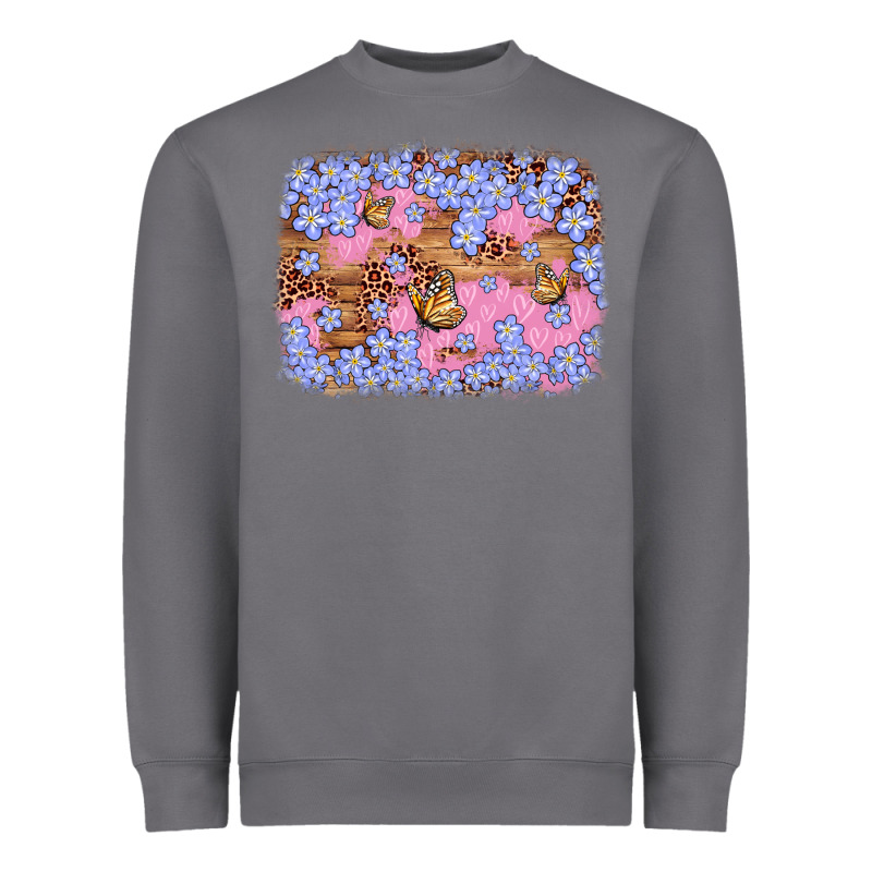 Easter Butterfly Leopard Background Heavyweight Sweatshirt by Artiststas | Teevron