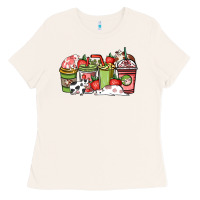 Bone Cow and strawberry coffee cups Ladies Tee - HowdyJamesFarm