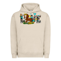 Pigment French Oak love western cow Urban Hoodie - JahusDesignShop