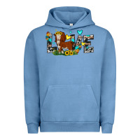 Pigment Pebble Blue love western cow Urban Hoodie - JahusDesignShop