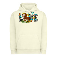 Pigment Pistachio love western cow Urban Hoodie - JahusDesignShop