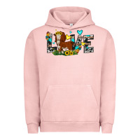 Pigment Salmon love western cow Urban Hoodie - JahusDesignShop