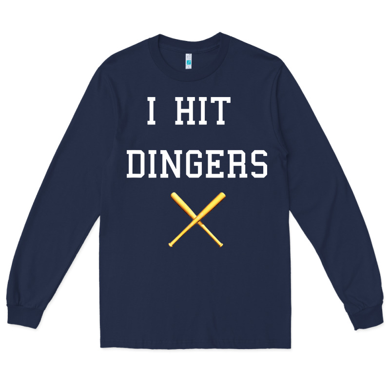 I Hit Dingers Baseball Long Sleeve Tee by maiPhamDesign | Teevron