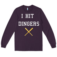 Plum i hit dingers baseball Long Sleeve Tee - maiPhamDesign
