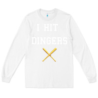 White i hit dingers baseball Long Sleeve Tee - maiPhamDesign