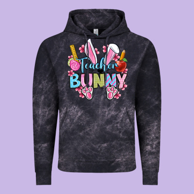 Easter Teacher Bunny Vintage Hoodie Designed By Oliviacreatesart