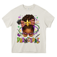 Cream mardi gras principal afro messy bun Heavy Core Tee - texasbilliewilder