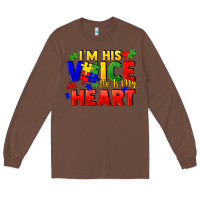 Chestnut I'm his voice he is my heart Long Sleeve Tee - FaDigitalArtStudio