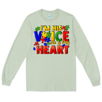 Matcha I'm his voice he is my heart Long Sleeve Tee - FaDigitalArtStudio