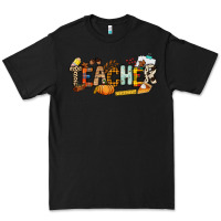 Black Fall Teacher Premium Tee - NancyCooperArtShop