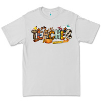 Dove Grey Fall Teacher Premium Tee - NancyCooperArtShop