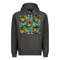 Charcoal Heather summer fruits Premium Hoodie - CowhideDigitalArt