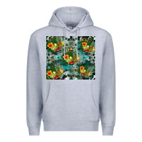Heather Grey summer fruits Premium Hoodie - CowhideDigitalArt