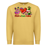 Antique Gold peace love wine Premium Sweatshirt - AdoDesignShop
