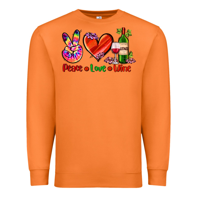 Peace Love Wine Premium Sweatshirt by AdoDesignShop | Teevron