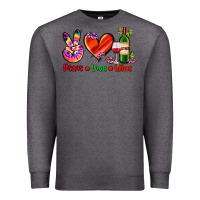 Charcoal Heather peace love wine Premium Sweatshirt - AdoDesignShop