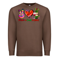 Chestnut peace love wine Premium Sweatshirt - AdoDesignShop