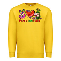 Lemon peace love wine Premium Sweatshirt - AdoDesignShop