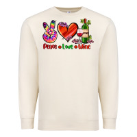 Sandshell peace love wine Premium Sweatshirt - AdoDesignShop