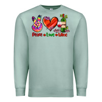 Seafoam peace love wine Premium Sweatshirt - AdoDesignShop