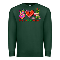 Sports Green peace love wine Premium Sweatshirt - AdoDesignShop