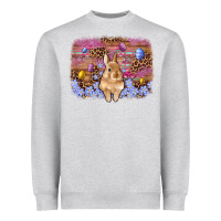 Easter Bunny Egg Leopard Background Heavyweight Sweatshirt | Teevron