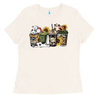 Bone Cowhide coffee cups Ladies Tee - HowdyJamesFarm