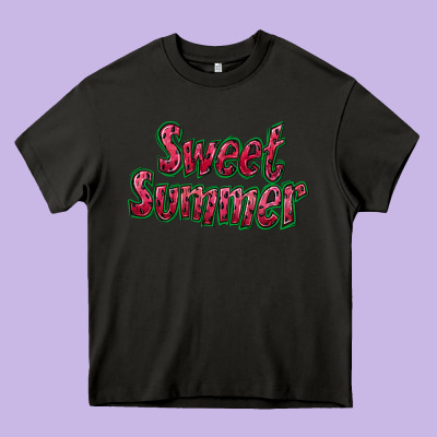 Sweet Summer Watermelon Heavy Core Tee Designed By Nancycooperartshop