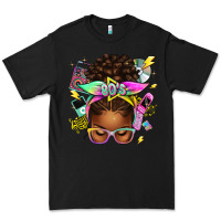 Black 80's babe afro messy bun Premium Tee - texasbilliewilder